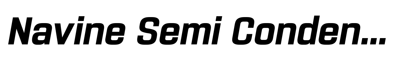 Navine Semi Condensed Bold Italic